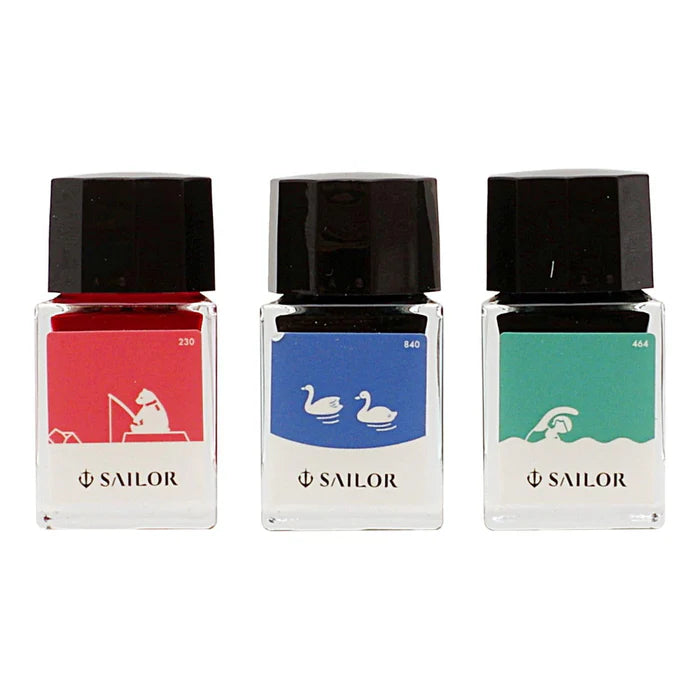 SAILOR Fountain Pen Ink 10ml 3 Colour Set Minamo