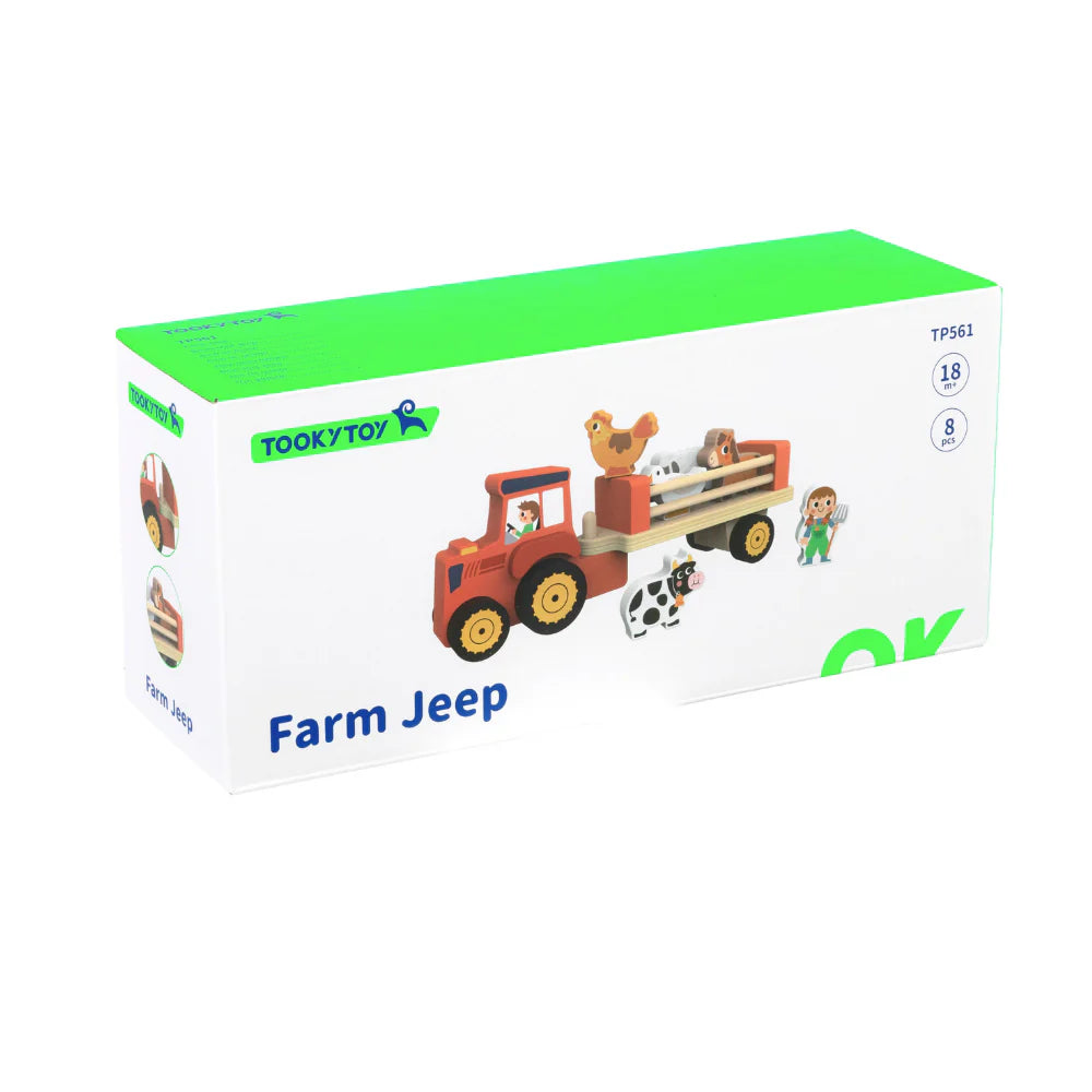 TOOKY TOY Farm Animal Tractor