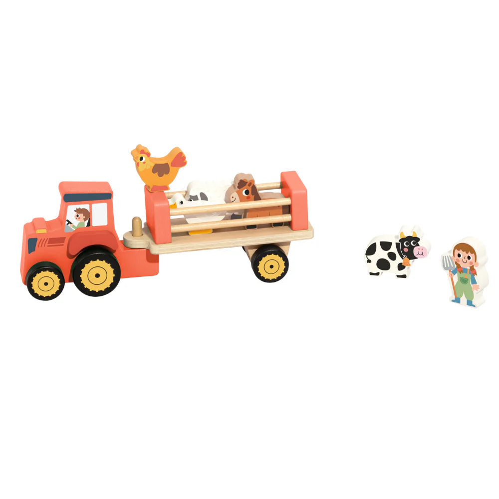 TOOKY TOY Farm Animal Tractor