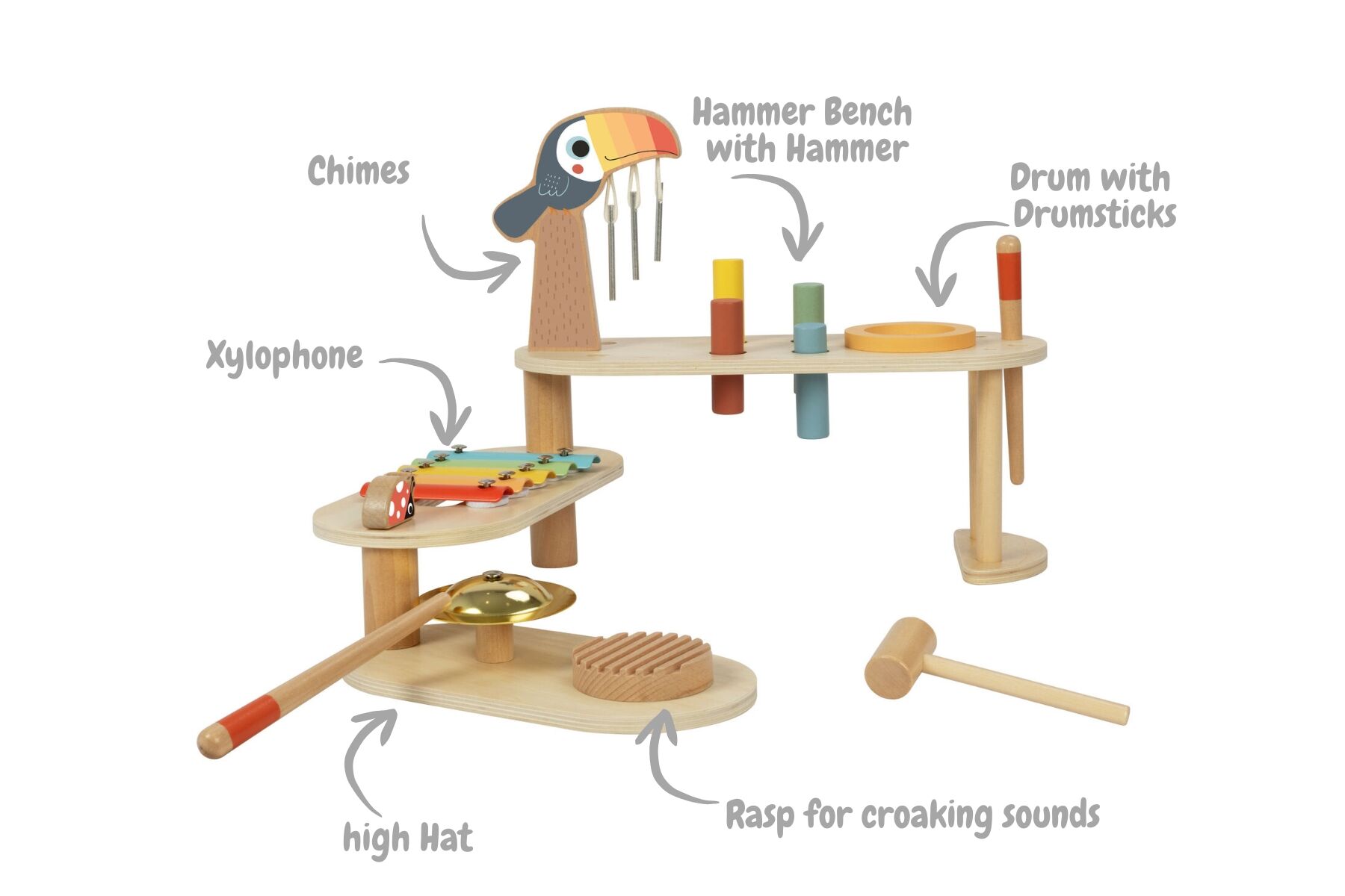 TOOKY TOY Folding Music Stage