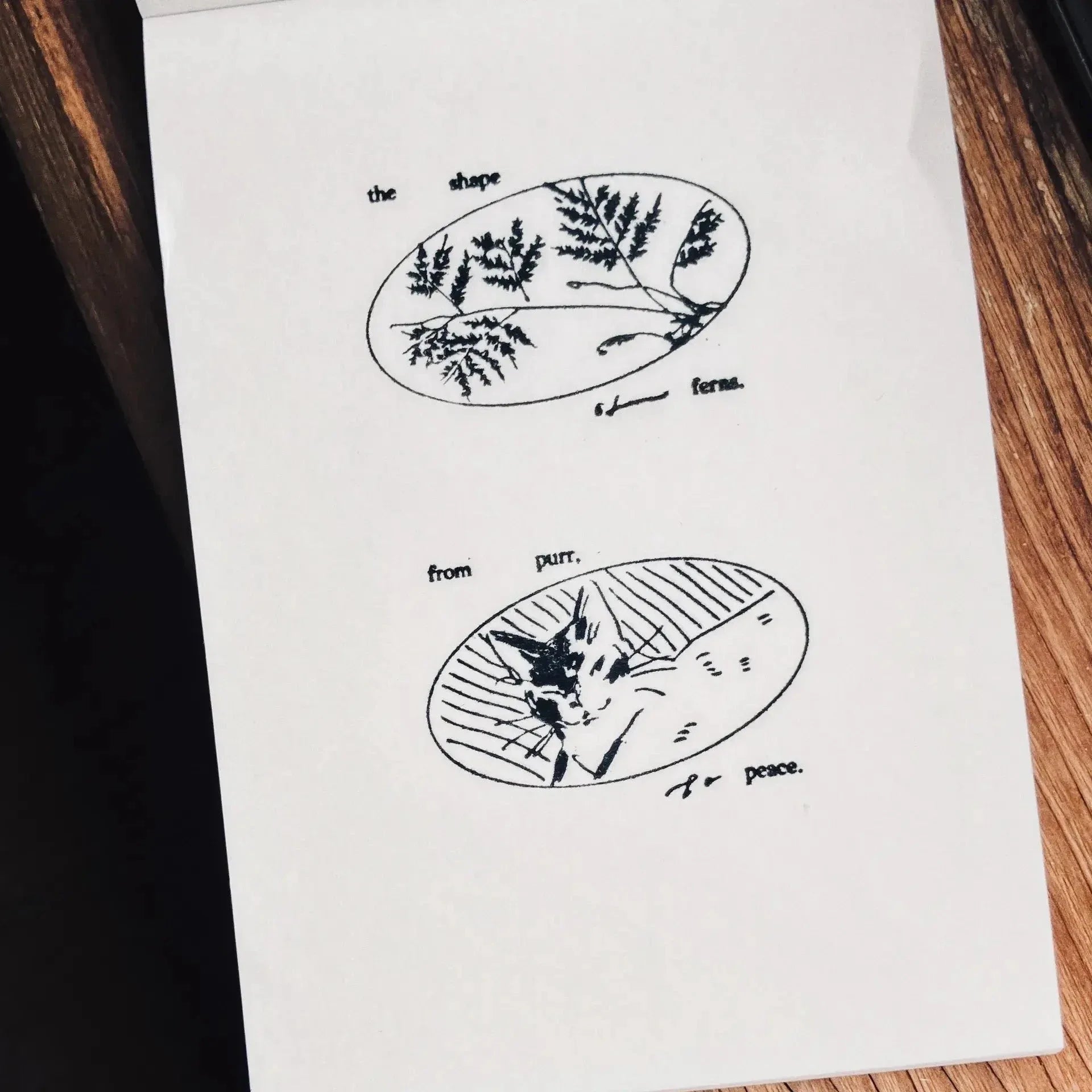 SOMESORTOF.FERN Rubber Stamp the shape of ferns