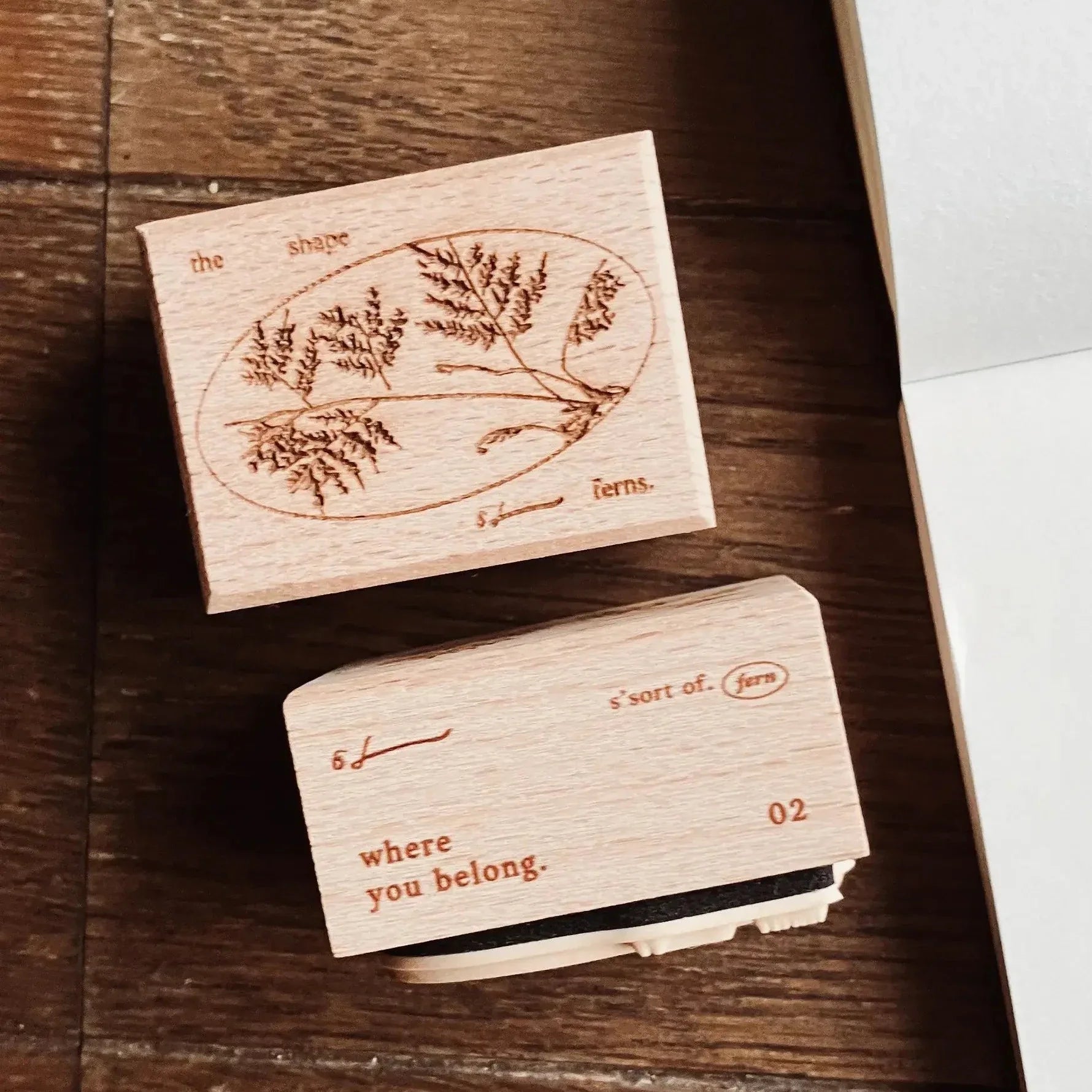SOMESORTOF.FERN Rubber Stamp the shape of ferns