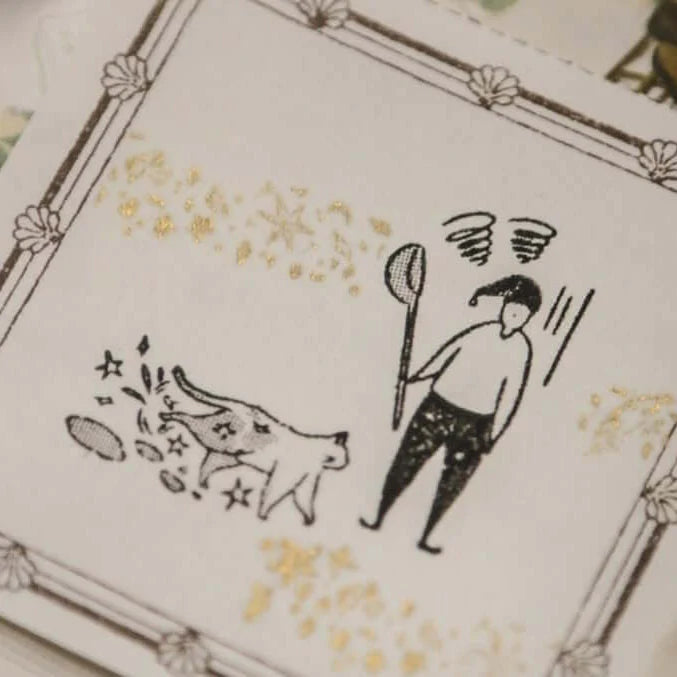 MODAIZHI Rubber Stamp Cat Attendant (A) Litter Box Treasure Hunger