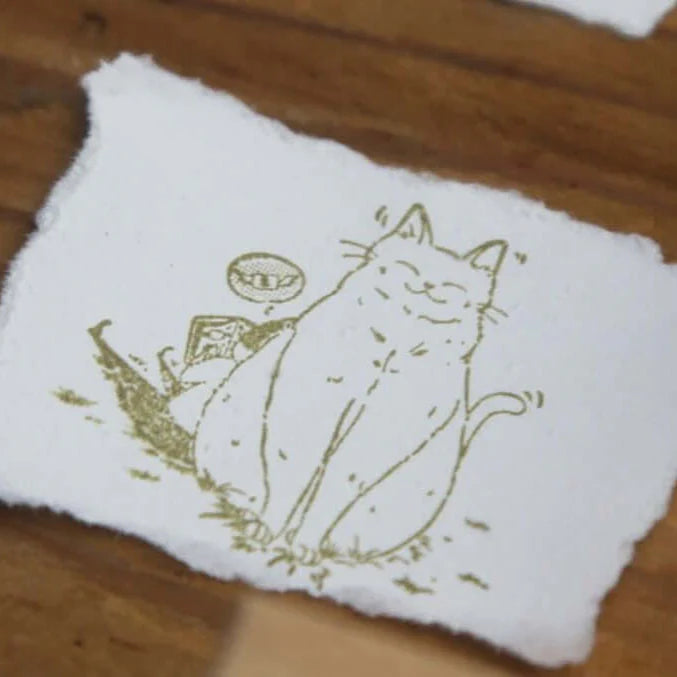 MODAIZHI Rubber Stamp Cat Attendant (A) Litter Box Treasure Hunger