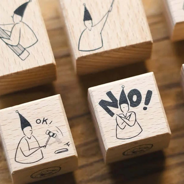 MODAIZHI Rubber Stamp Collection: Notice Signboard Elf