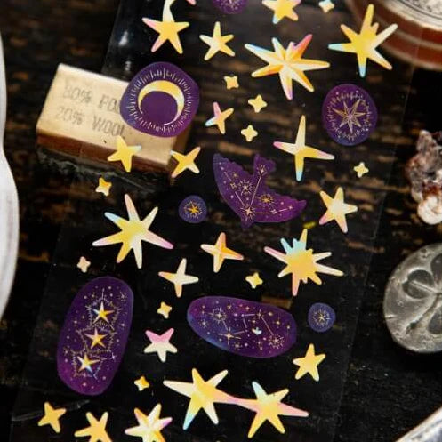 OURS Die-Cut PET Tape Stars Sample Roll (25cm per cycle)