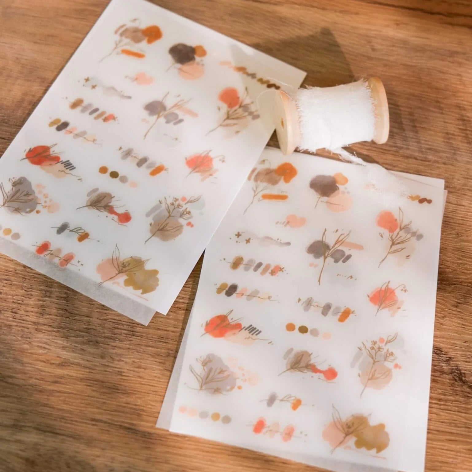 MEOW ILLUSTRATION Print-On Stickers Rosewood