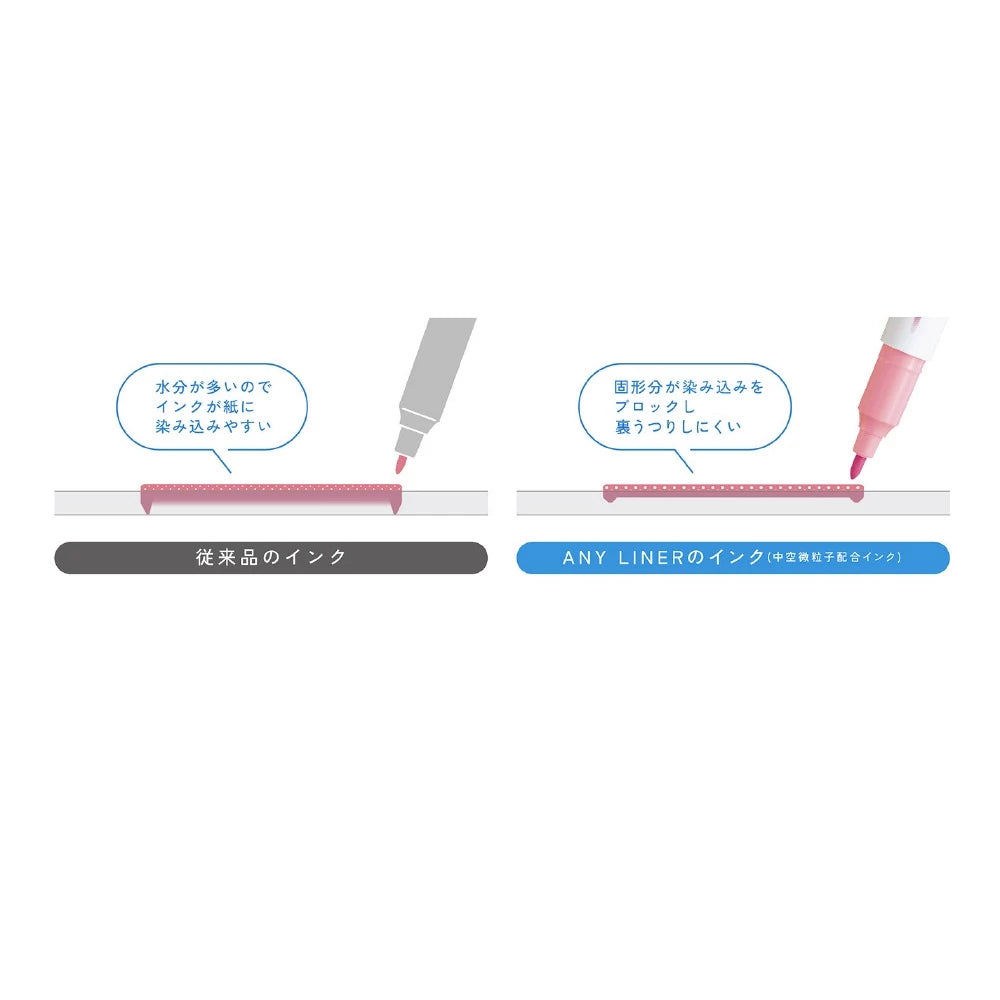 KOKUYO Campus Any Liner Highlighter 4mm Fine Tip Neon Pink (WPM1-1)