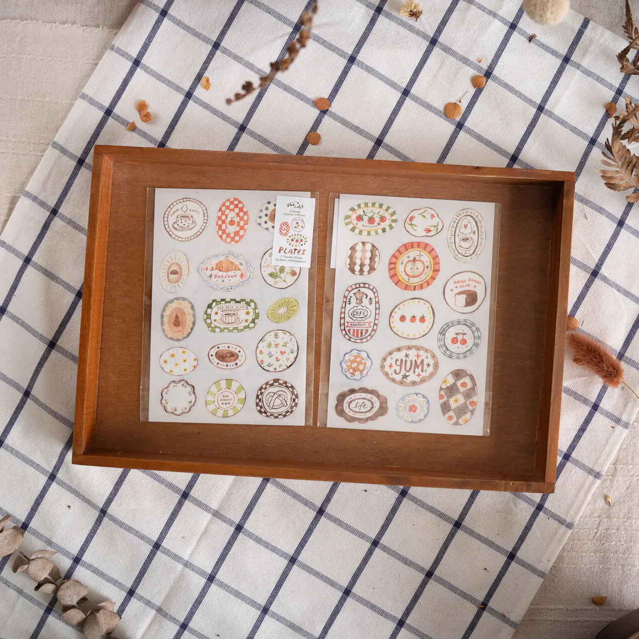 SHO Little Happiness Happiness Print-On Stickers Plates