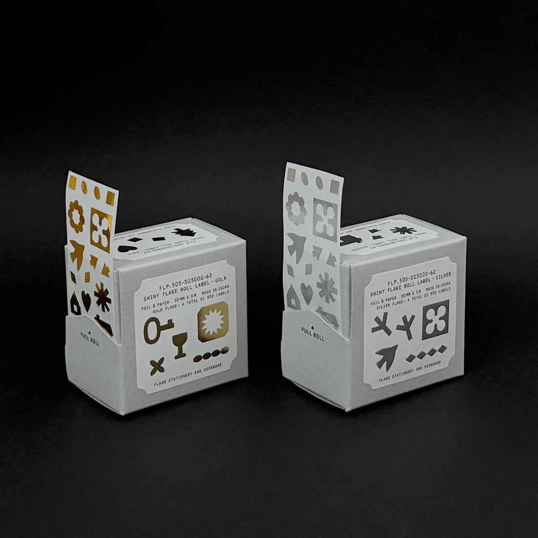 FLAGG Shiny Flake Roll Label Gold