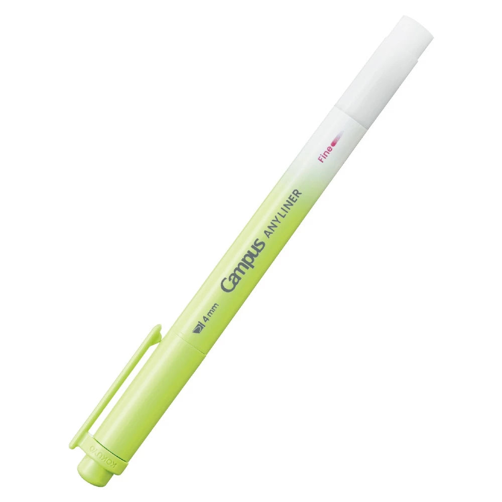 KOKUYO Campus Any Liner Highlighter 4mm Fine Tip Neon Green (WPM1-4)