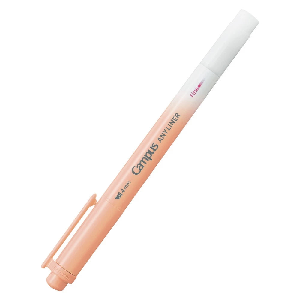 KOKUYO Campus Any Liner Highlighter 4mm Fine Tip Neon Orange (WPM1-5)