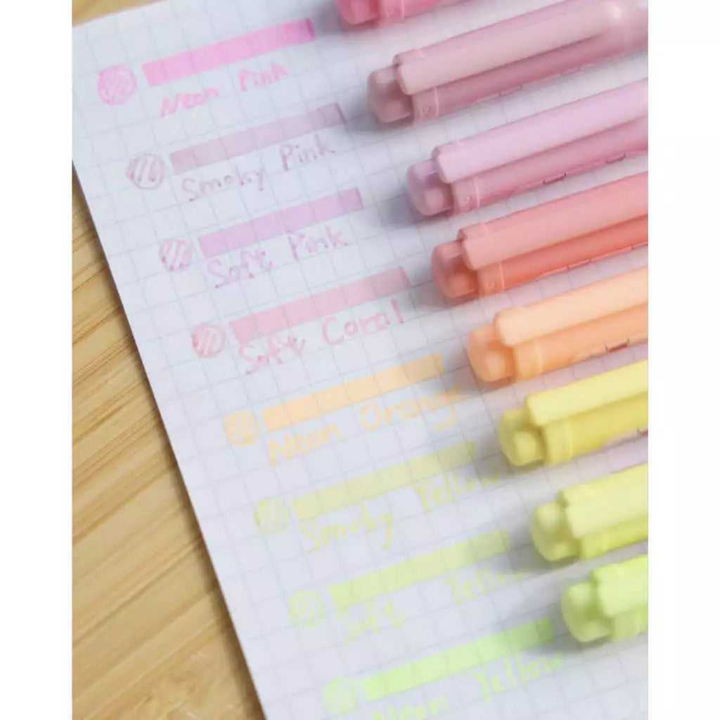 KOKUYO Campus Any Liner Highlighter 4mm Fine Tip Set of 5 Neon Colours (WPM1-NC-5C)