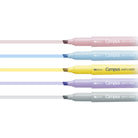 KOKUYO Campus Any Liner Highlighter 4mm Fine Tip Set of 5 Smoke Colours (WPM1-SM-5C)