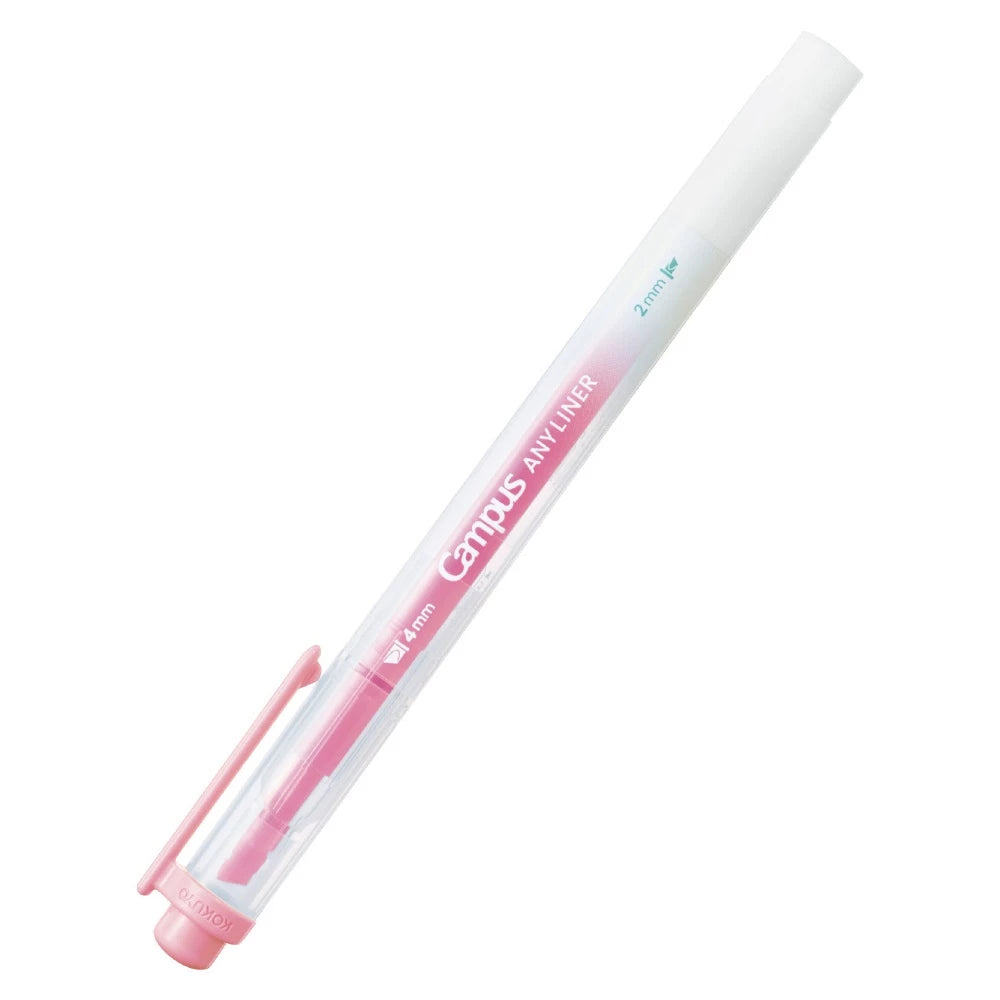 KOKUYO Campus Any Liner Highlighter 4mm/2mm Dual Tip Neon Pink (WPM2-1)