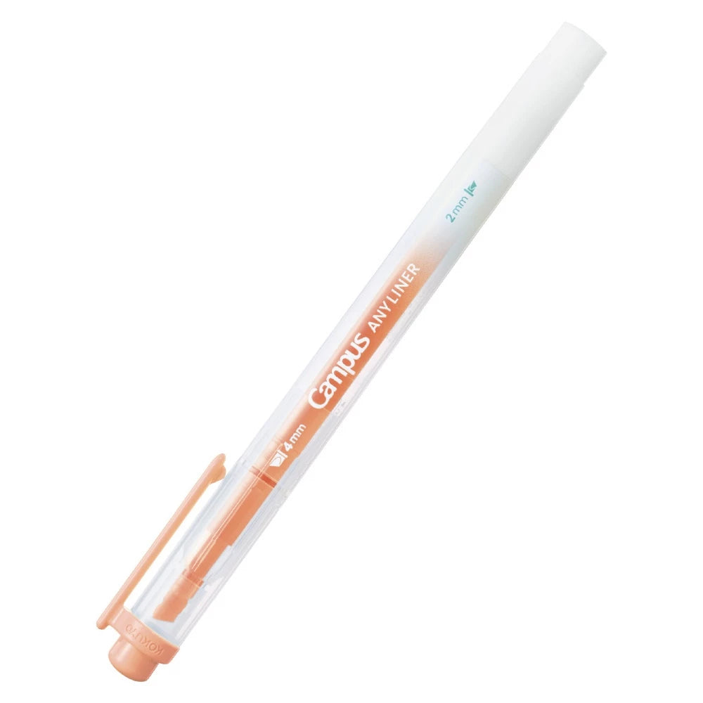 KOKUYO Campus Any Liner Highlighter 4mm/2mm Dual Tip Neon Orange (WPM2-5)