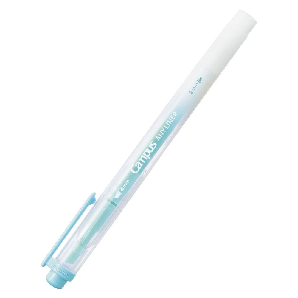 KOKUYO Campus Any Liner Highlighter 4mm/2mm Dual Tip Soft Blue (WPM2-7)