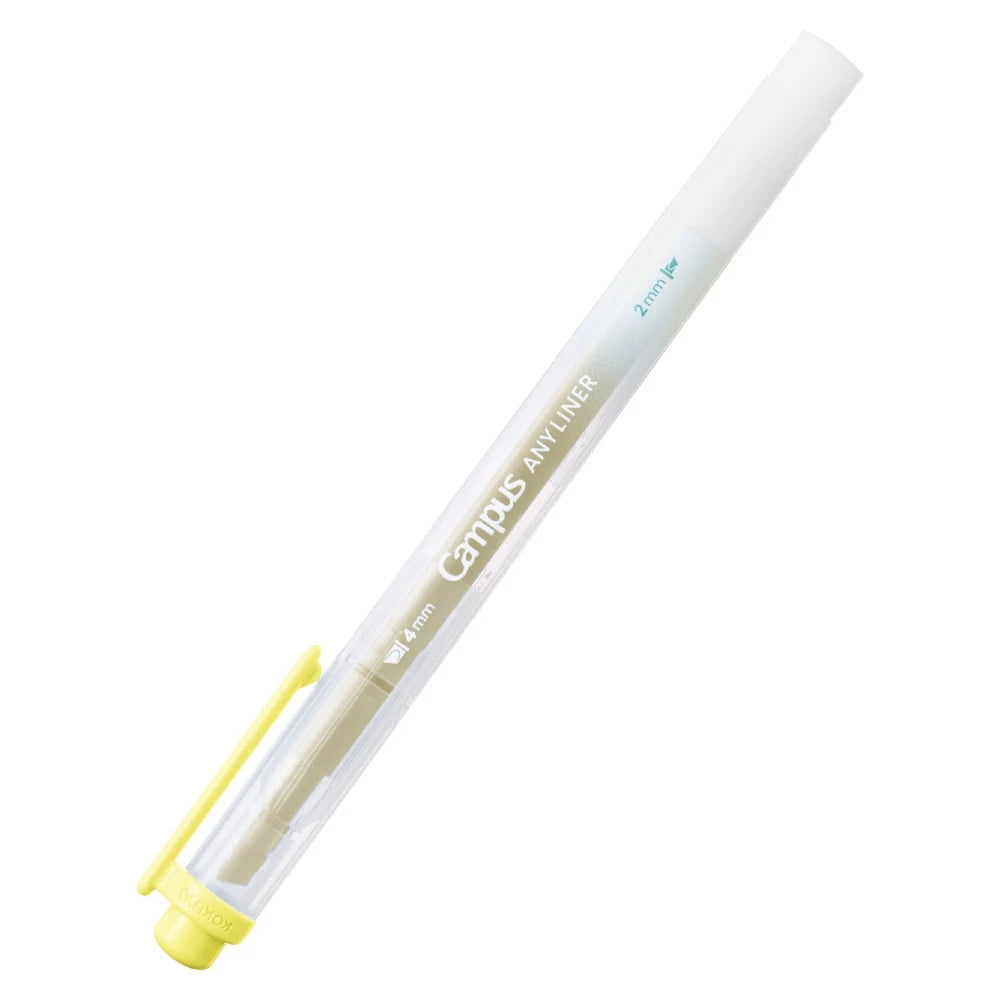 KOKUYO Campus Any Liner Highlighter 4mm/2mm Dual Tip Soft Yellow (WPM2-8)