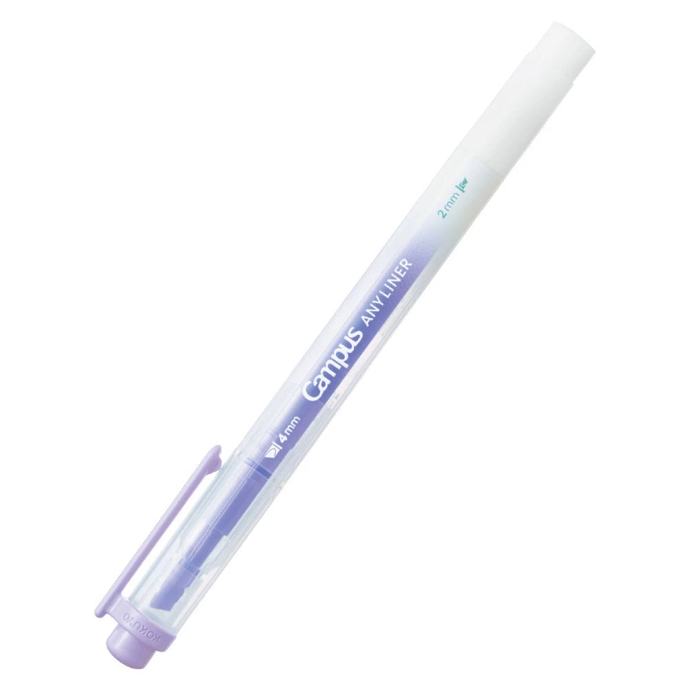 KOKUYO Campus Any Liner Highlighter 4mm/2mm Dual Tip Smoke Violet (WPM2-14)