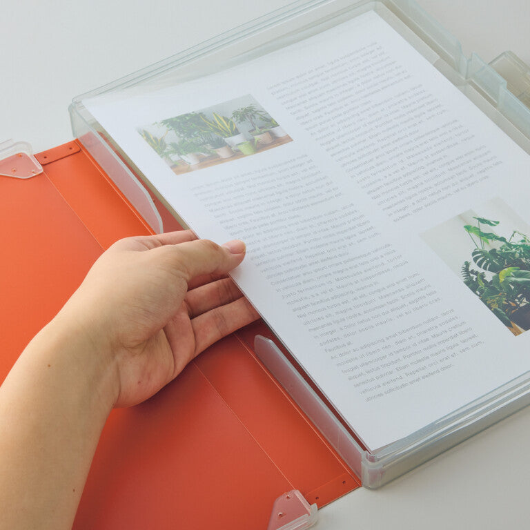 LIHIT LAB Mutual File Case A2029 Slim #4 Terracotta Orange