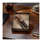 SHEAFFER 100 9374 Ballpoint Pen with Coffee Pouch Set