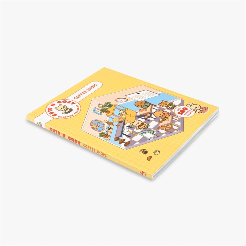 Cute 'N' Cozy Sticker Therapy: Coffee Shops by Zenny Abanales