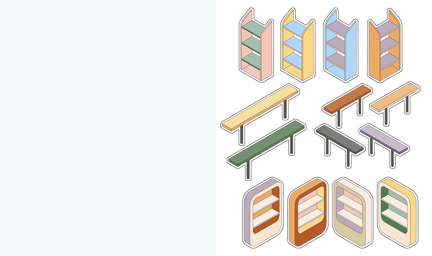 Cute 'N' Cozy Sticker Therapy: Convenience Stores by Zenny Abanales