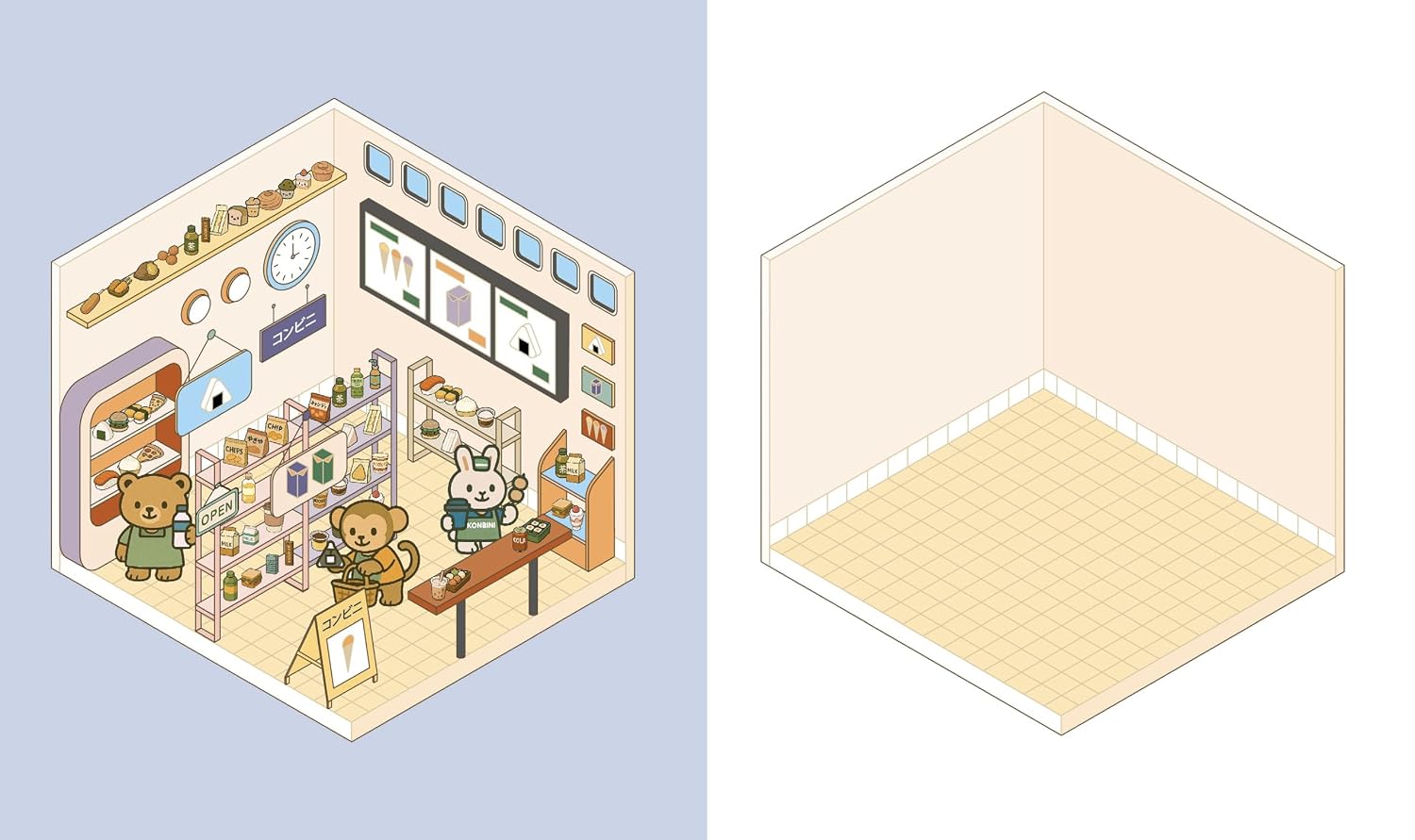 Cute 'N' Cozy Sticker Therapy: Convenience Stores by Zenny Abanales
