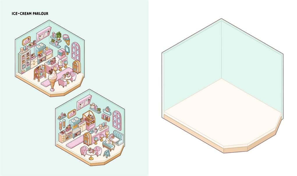 Cute 'N' Cozy Sticker Therapy: Cozy Town by Zenny Abanales