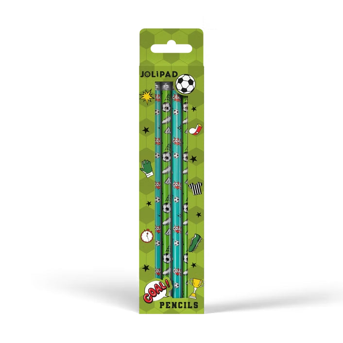 JOLIPAD Football Pencils Pack of 4