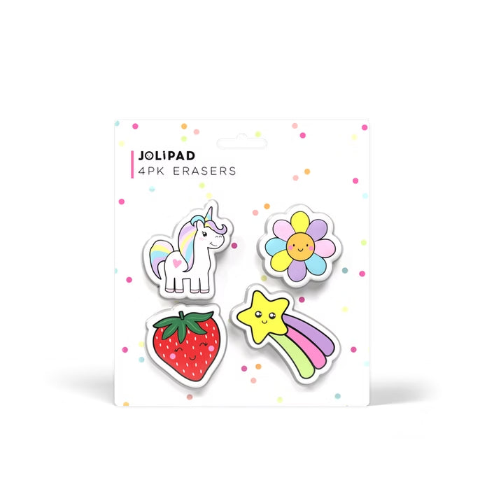 JOLIPAD Erasers Pack of 4 Girls