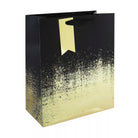 EUROWRAP Gift Bag Large Black Gold Distressed