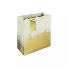 EUROWRAP Gift Bag Medium Cream Gold Distressed