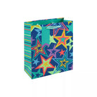 EUROWRAP Gift Bag Medium Neon Stars