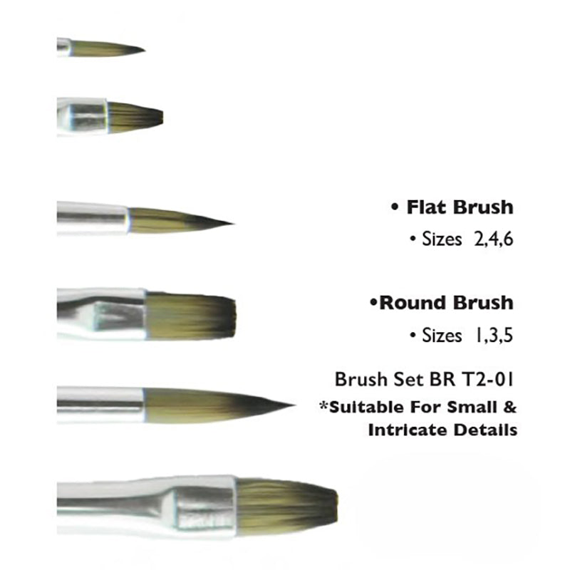 KCK 2Tone Nylon Brush Set INTRO1 - 6 pcs