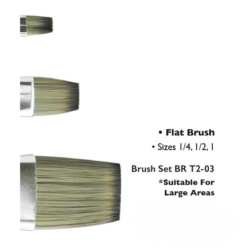 KCK 2Tone Nylon Brush Set FLATS - 3 pcs
