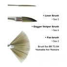 KCK 2Tone Nylon Brush Set EFFECTS - 3 pcs