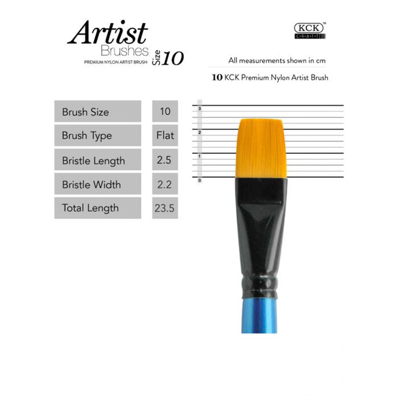 KCK Golden Nylon Brush Flat 568F #10