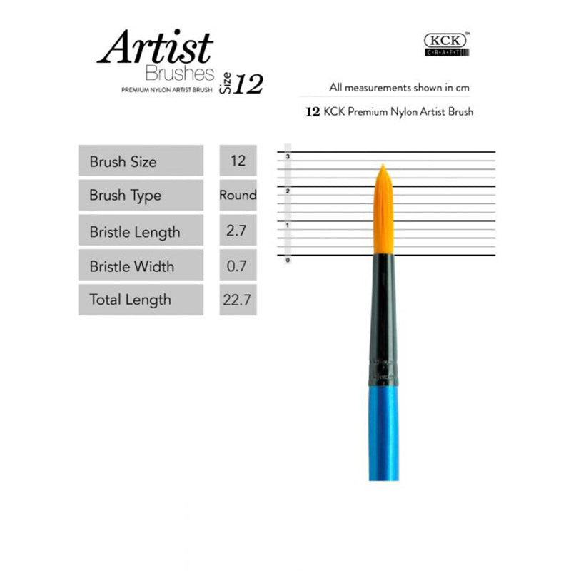 KCK Nylon Water Color Brush Round 568R #12