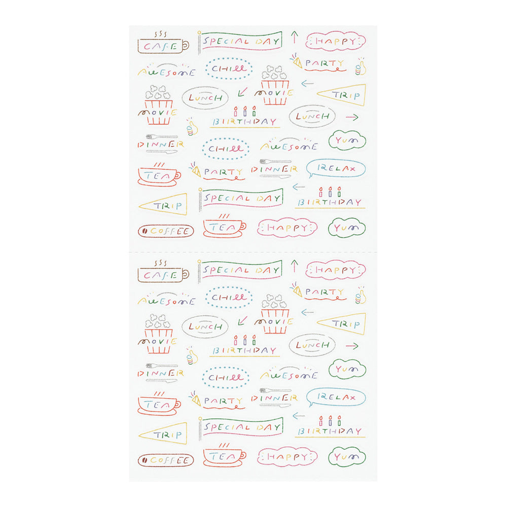 MIDORI Sticker 2744 Text Anniversary