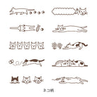MIDORI Paintable Rotating Stamp Soft Color Cat Brown