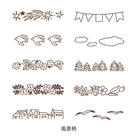 MIDORI Paintable Rotating Stamp Soft Color Landscape Brown