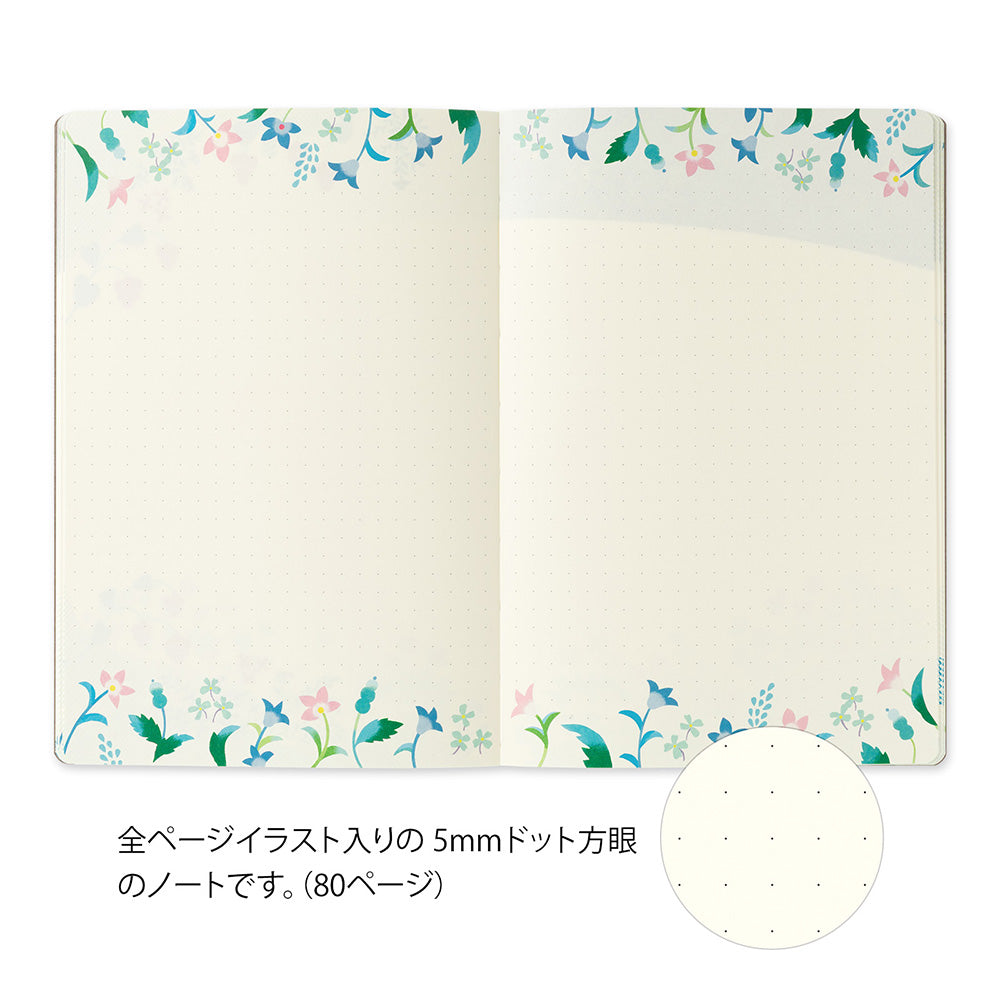 MIDORI Yuru Log Notebook B6 Floral