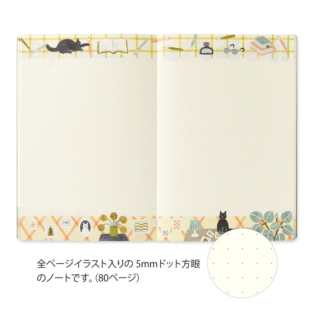 MIDORI Yuru Log Notebook B6 Cat A