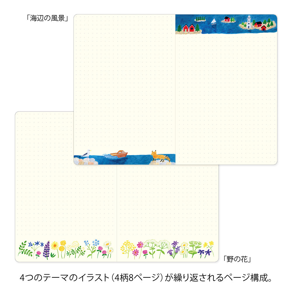 MIDORI Yuru Log Notebook B6 Scandinavia A