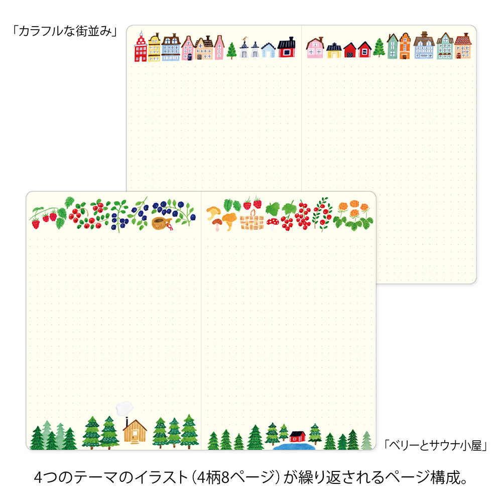 MIDORI Yuru Log Notebook B6 Scandinavia A