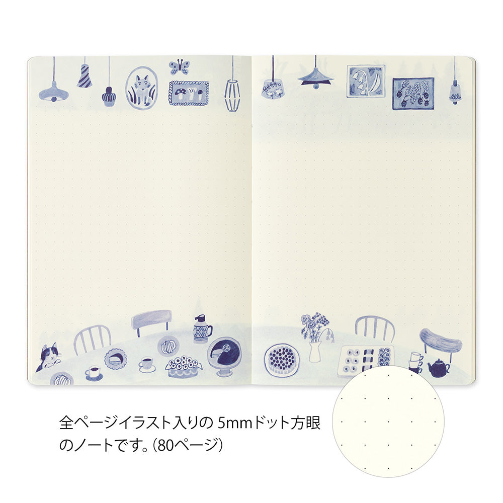 MIDORI Yuru Log Notebook B6 Blue Nordic A