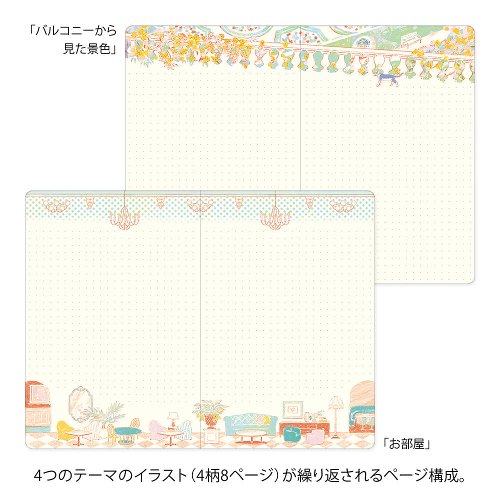 MIDORI Yuru Log Notebook B6 Travel & Hotel A