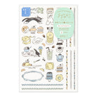 MIDORI Yuru Log Decoration Sticker 2-Sheets Sweets & Animals