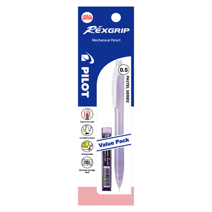 PILOT PILOT RexGrip Muted Mechanical Pencil 0.5mm Value Pack